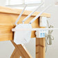 Double-sided adhesive hooks for a no-drill storage solution 