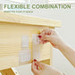 Double-sided adhesive hooks for a no-drill storage solution 